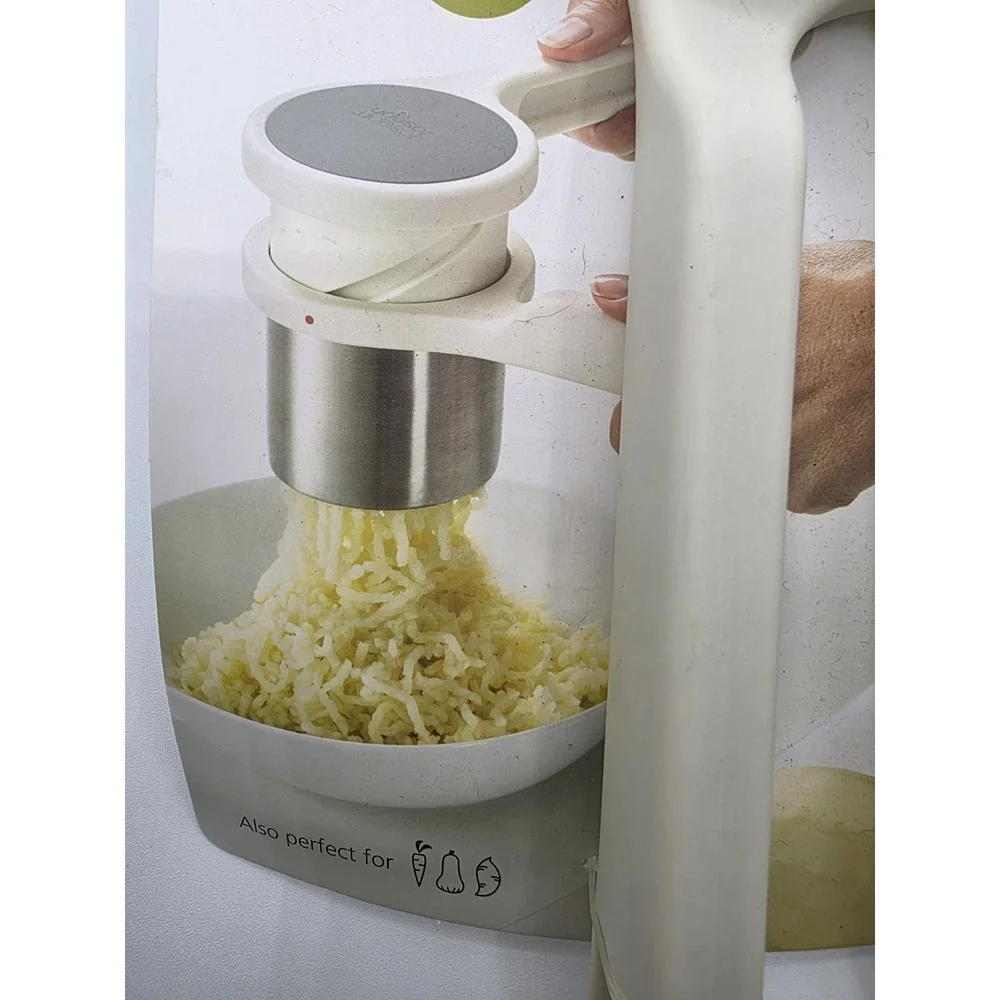 Joseph Joseph Helix Potato Ricer Masher Ergonomic Twist-Action Hand Manual Stain